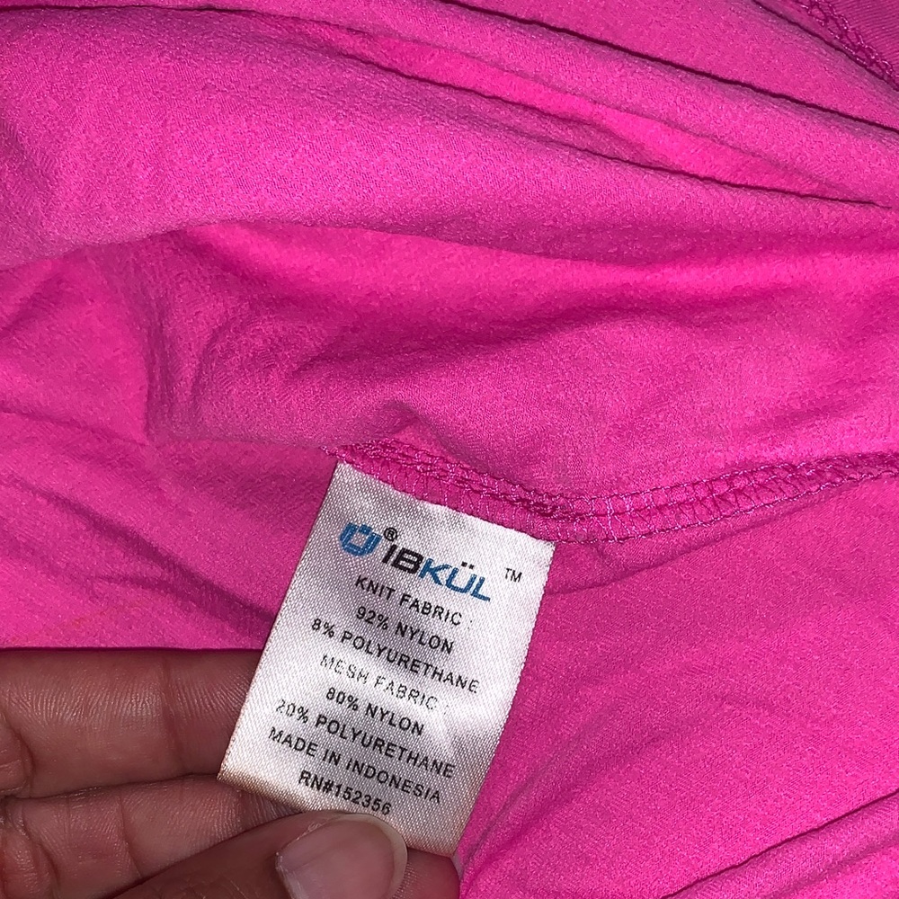 IBKUL Vibrant Pink Women’s Long Sleeve 1/4 zip Golf, Tennis, Pickleball UPF UV - Picture 5 of 6